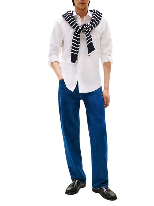 Camicia bianca in misto lino Tommy Hilfiger | MW0MW38733YCF